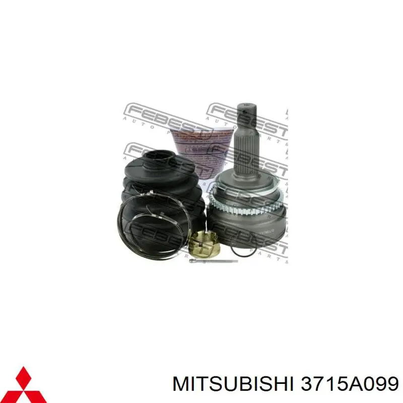 3715A099 Mitsubishi semieixo traseiro direito