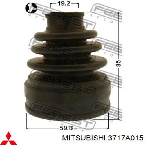 Пыльник ШРУСа внутренний, задней полуоси Mazda RTA122540