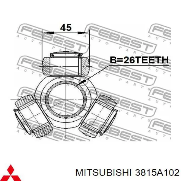3815A102 Mitsubishi junta homocinética interna dianteira direita