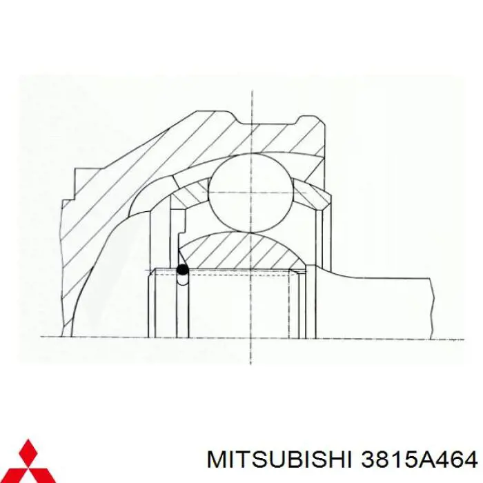 3815A464 Mitsubishi полуось (привод передняя правая)