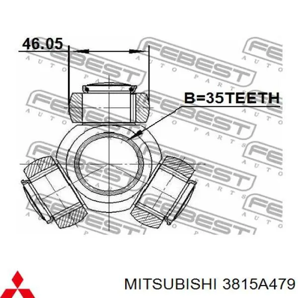 Левая полуось 3815A479 Chrysler