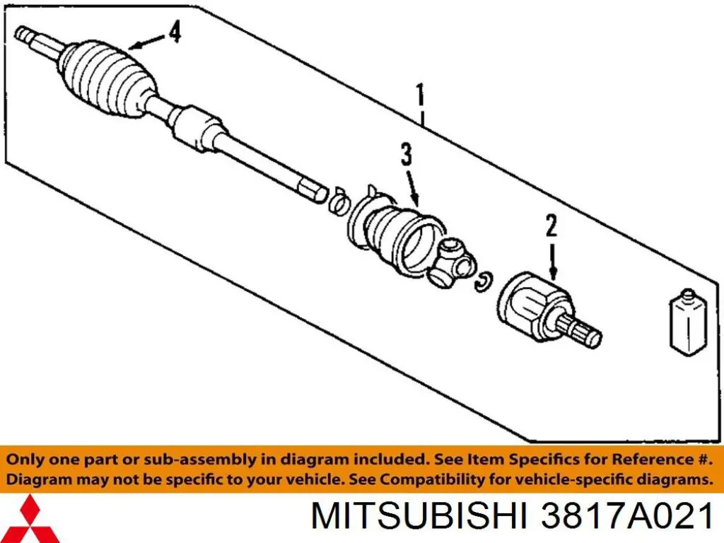 Пыльник ШРУСа передней полуоси внутренний правый 3817A021 Mitsubishi