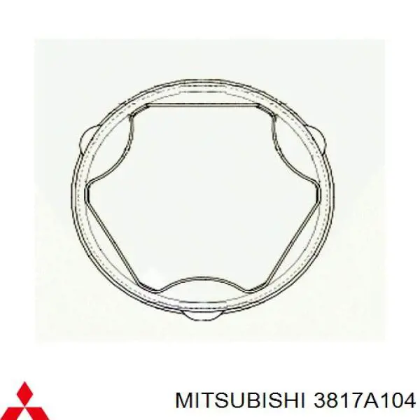 Купить 3817A104 Mitsubishi Пыльник гранаты внутренний, передней полуоси