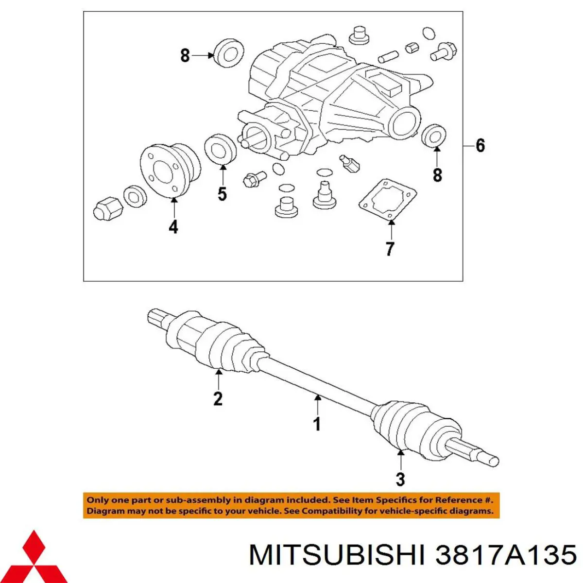Пыльник шарнира угловых скоростей внутренний передний Mitsubishi 3817A135 цена, от 36.69 USD