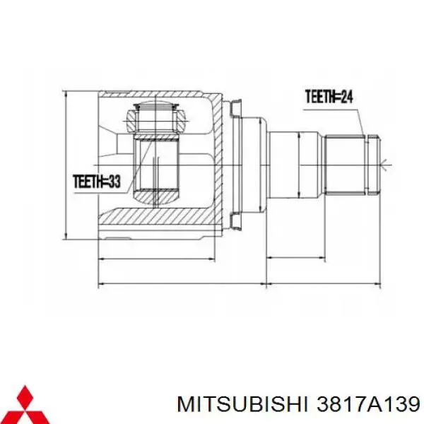 Купить 3817A139 Mitsubishi Шрус внутренний левый