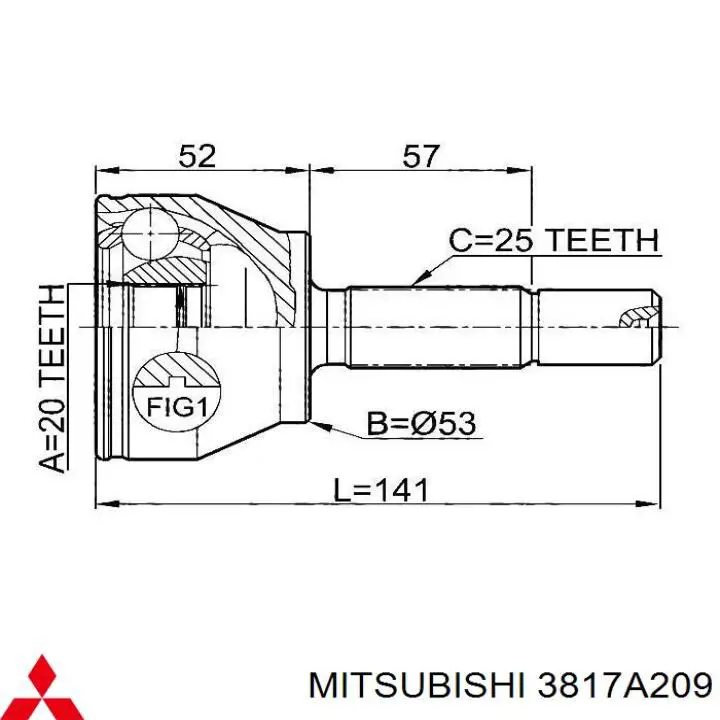 Чехол шруса Mitsubishi 3817A209 цена, от 17.66 USD