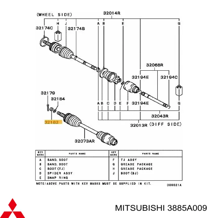 3885A009 Mitsubishi