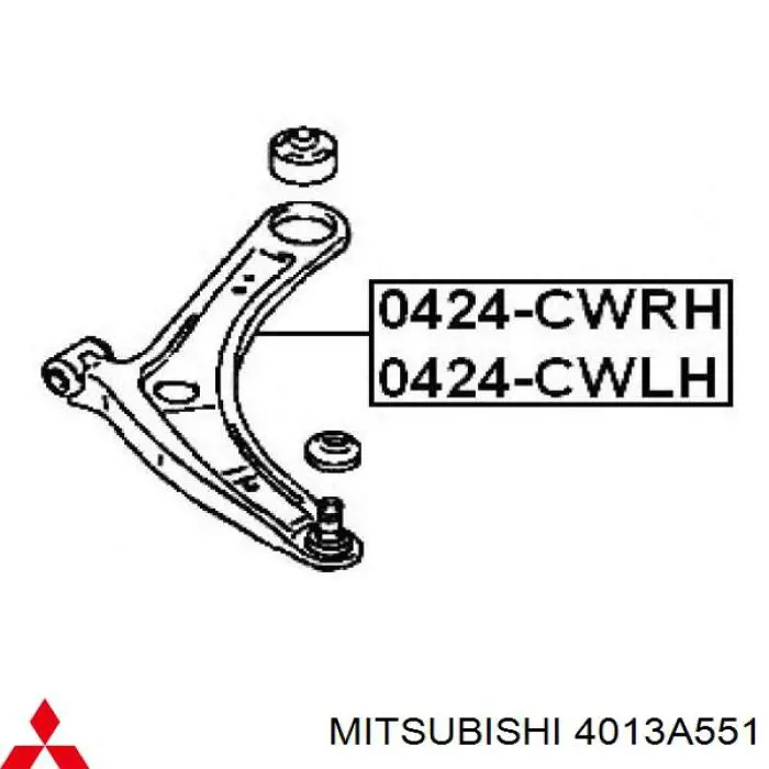 Купить 4013A551 Mitsubishi Сайлентблок нижний передней подвески
