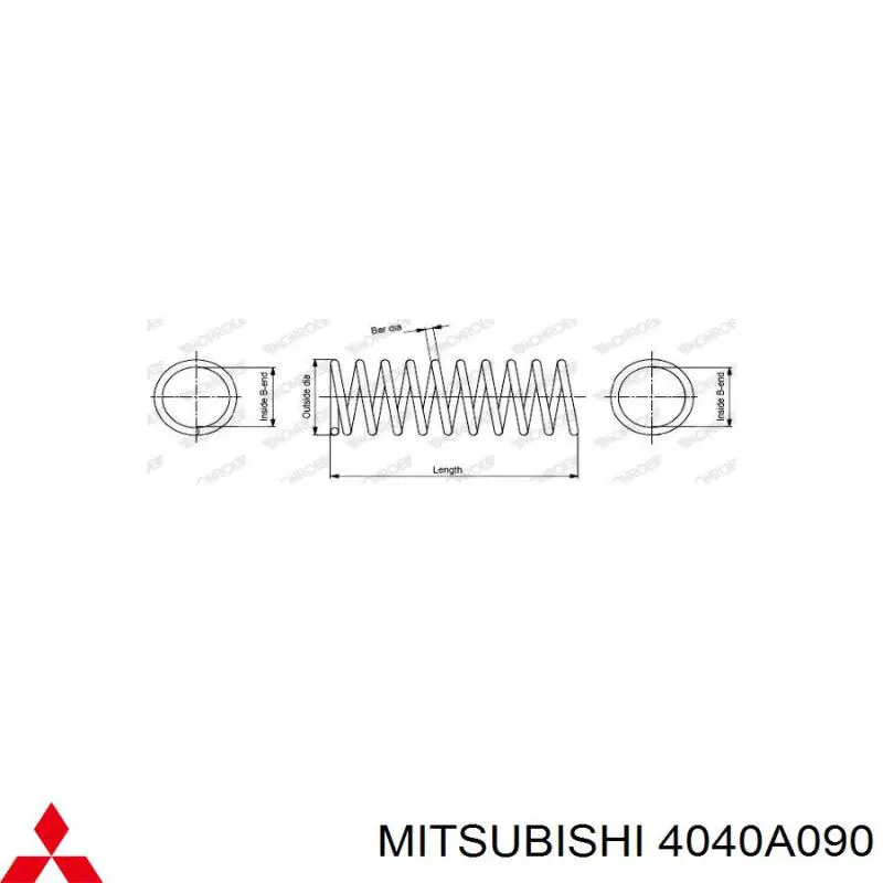Передняя пружина 4040A090 Mitsubishi