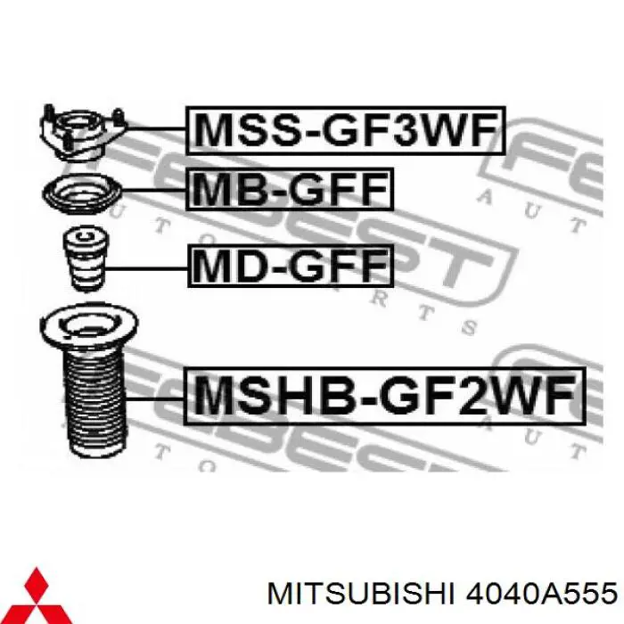 Пыльник амортизатора переднего Mitsubishi 4040A555