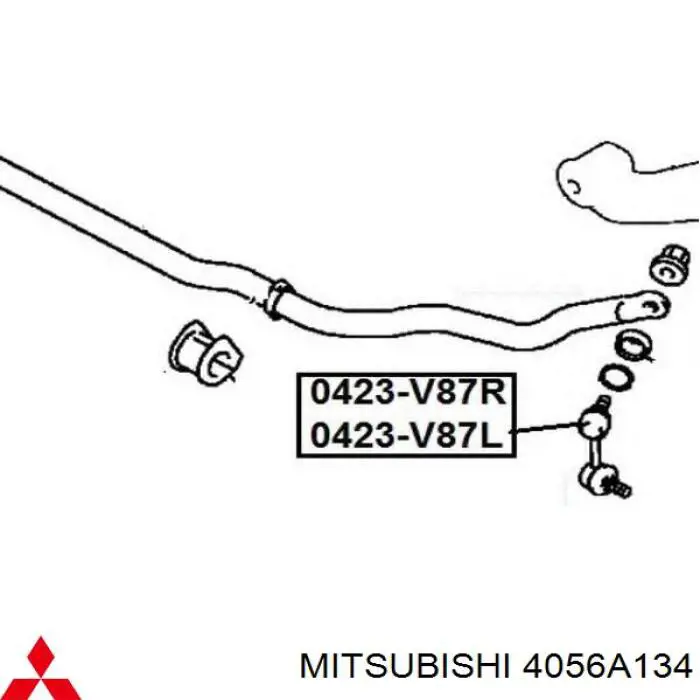 Купить 4056A134 Mitsubishi Солдатик стабилизатора, переднего, правый