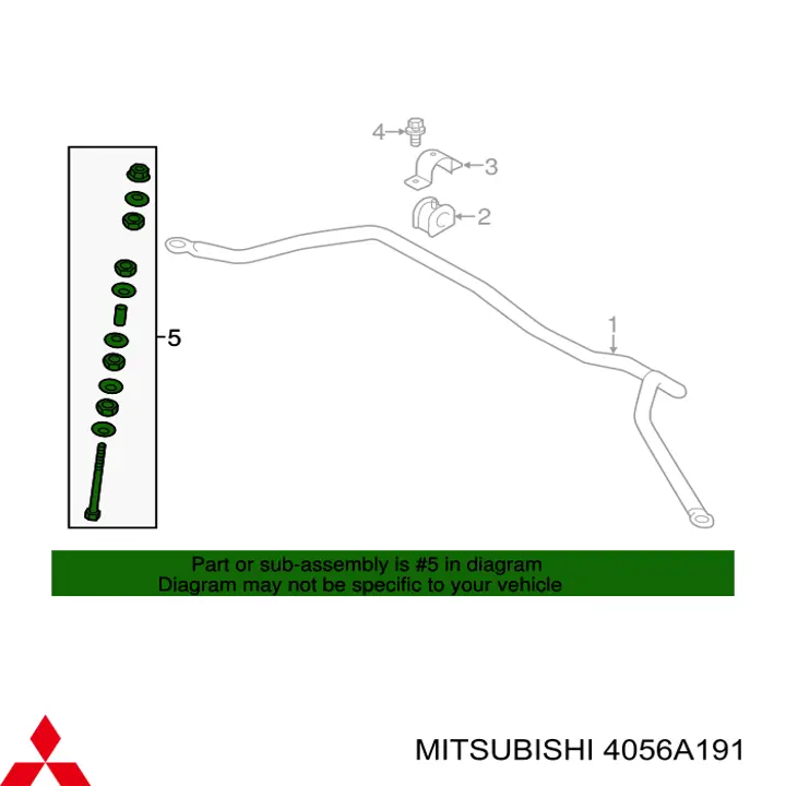 Montante de estabilizador dianteiro para Mitsubishi Space Star (A0)