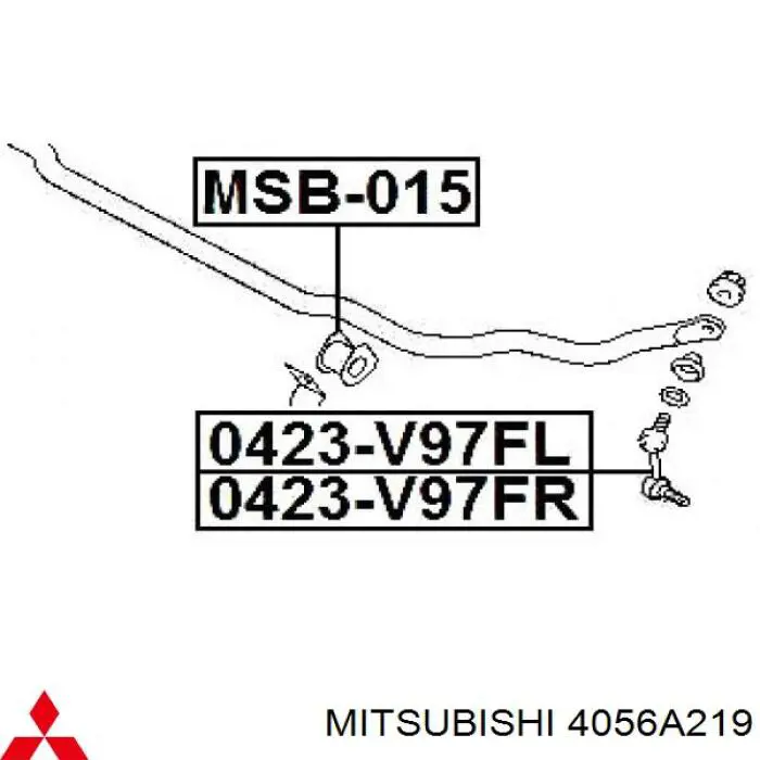 Втулка стабилизатора переднего Mitsubishi 4056A219