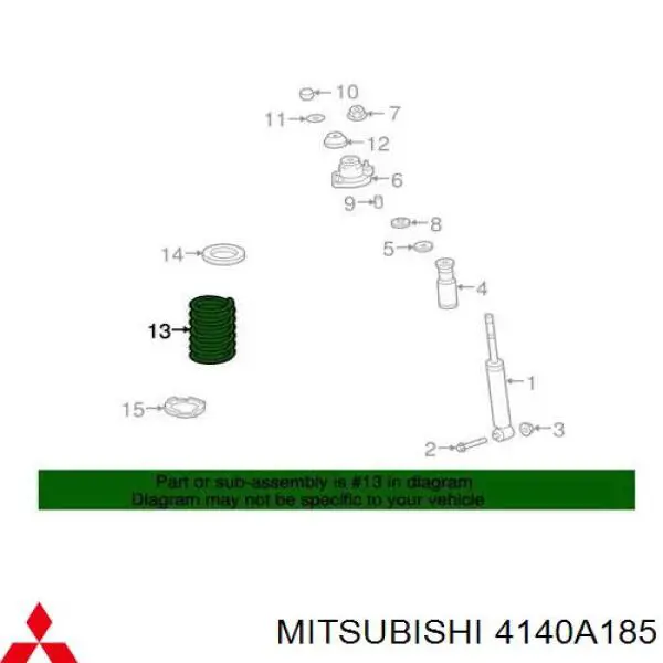 4140A185 Mitsubishi пружина задняя