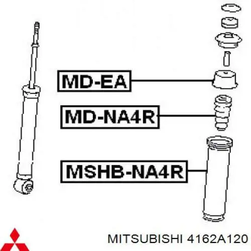 Пыльник заднего амортизатора MITSUBISHI 4162A120