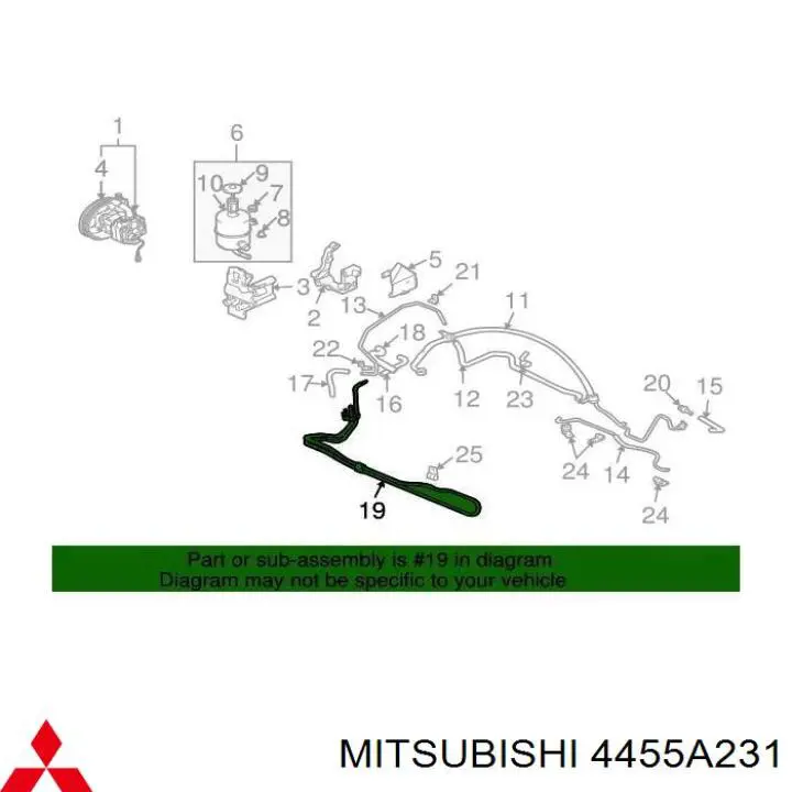 Патрубок высокого давления гидроусилителя Mitsubishi Pajero IV LONG внедорожник (V90) (2006 - 2013) цена, от 212.10 USD