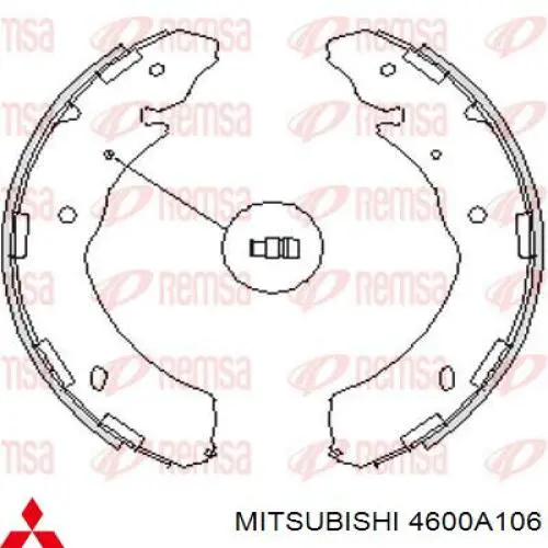 4600A106 Mitsubishi Барабанные тормозные колодки