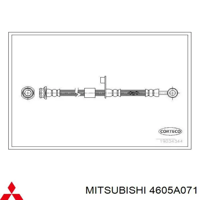 Шланг тормозной передний Mitsubishi 4605A071 цена, от 13.73 USD