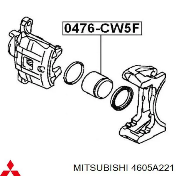 Купить 4605A221 Mitsubishi Поршень суппорта тормозного переднего