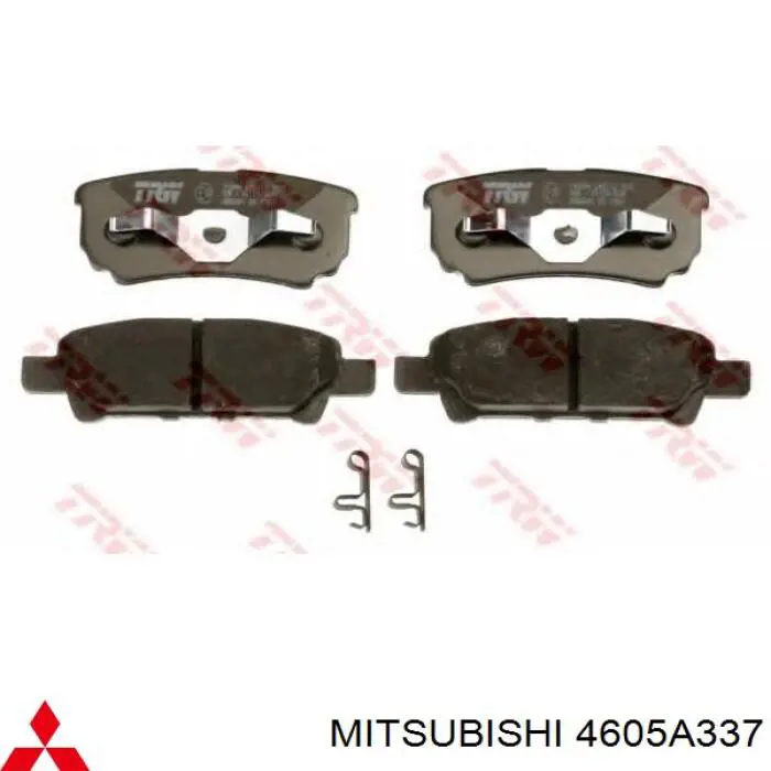 4605A337 Mitsubishi sapatas do freio traseiras de disco