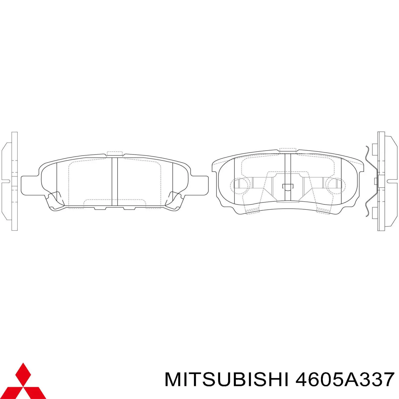 4605A337 Mitsubishi Колодки тормозные дисковые комплект