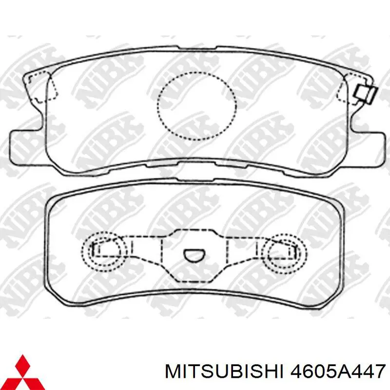Задние дисковые колодки Mitsubishi 4605A447