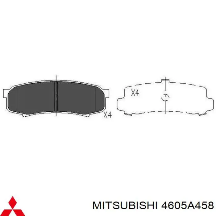 Compre 4605A458 Mitsubishi Sapatas do freio traseiras de disco