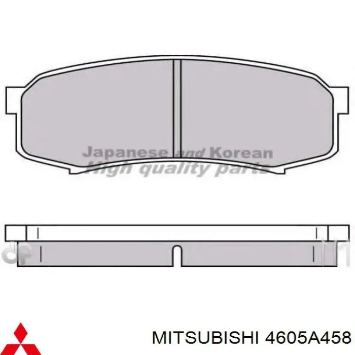 4605A458 Mitsubishi Sapatas do freio traseiras de disco