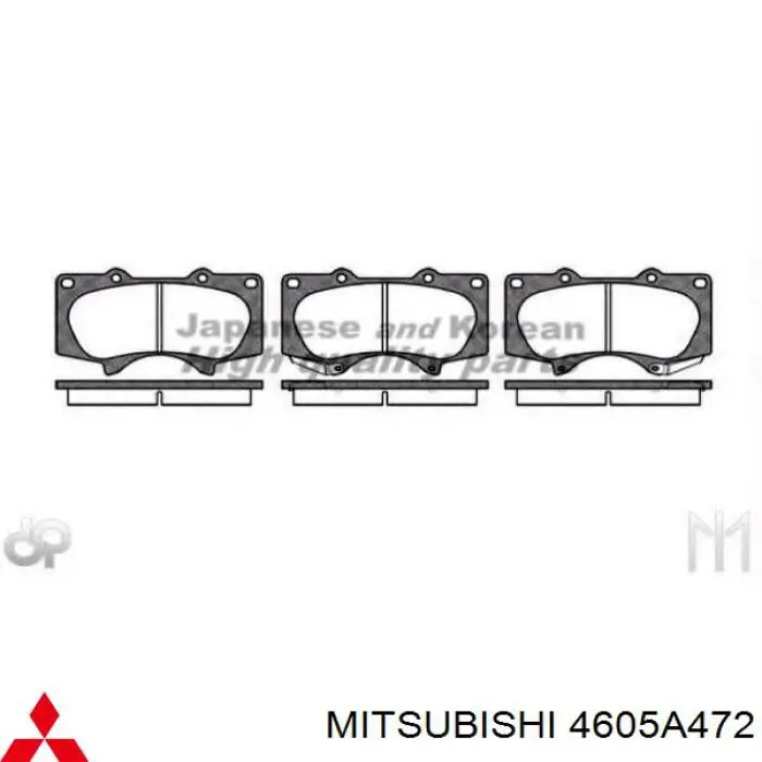 Колодки гальмівні передні, дискові 4605A472 Mitsubishi