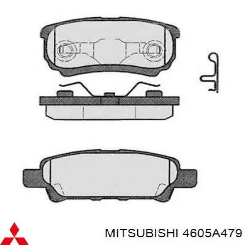 Compre 4605A479 Mitsubishi Sapatas do freio traseiras de disco