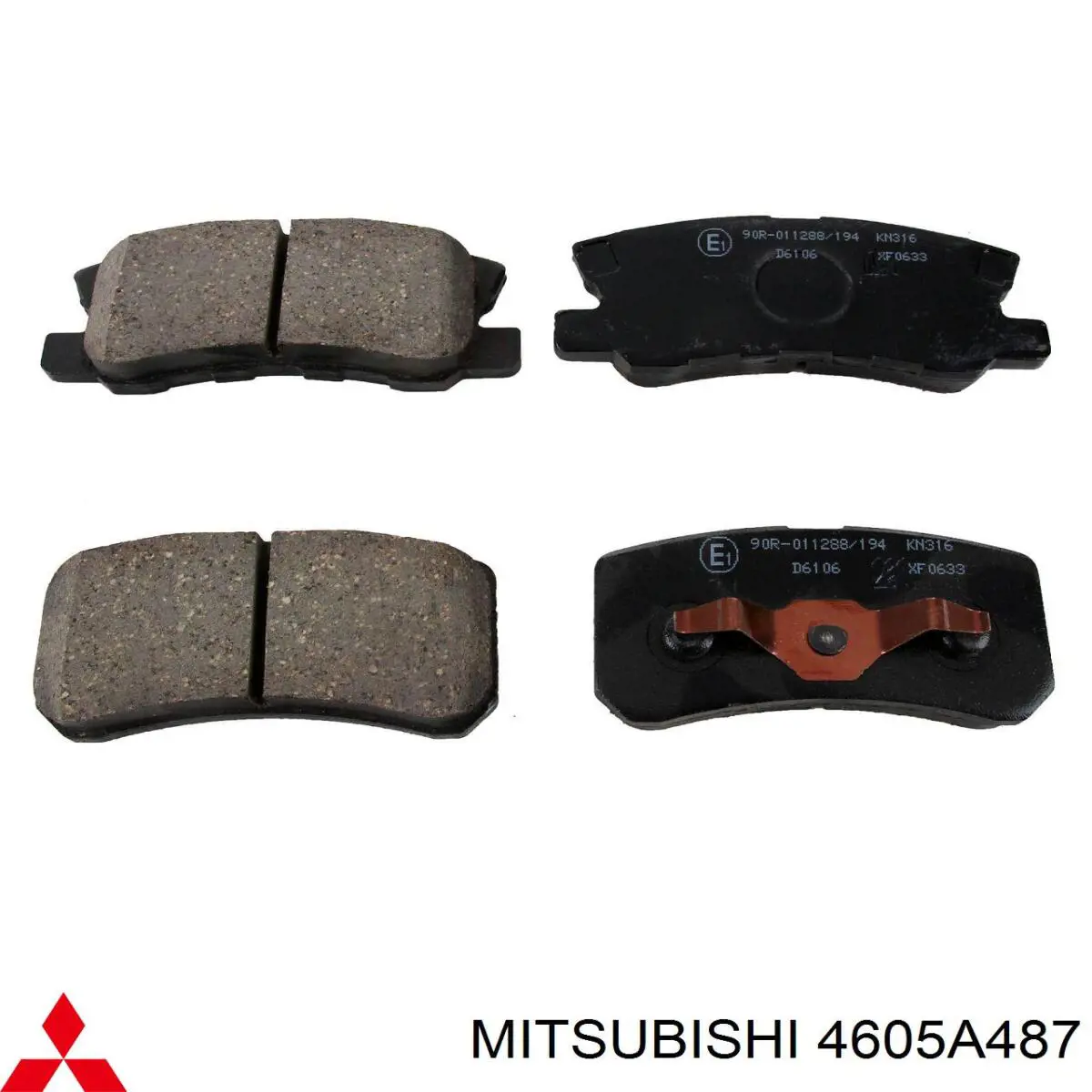 Колодки дисковые  Mitsubishi 4605A487 цена, от 19.64 USD
