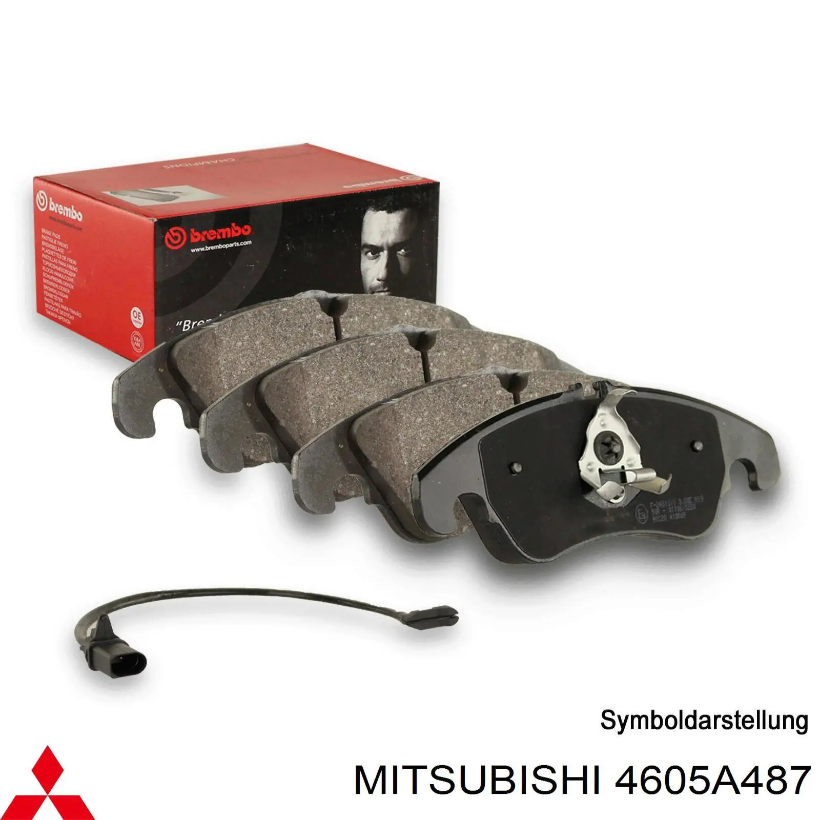 4605A487 Mitsubishi Колодки тормозные дисковые комплект