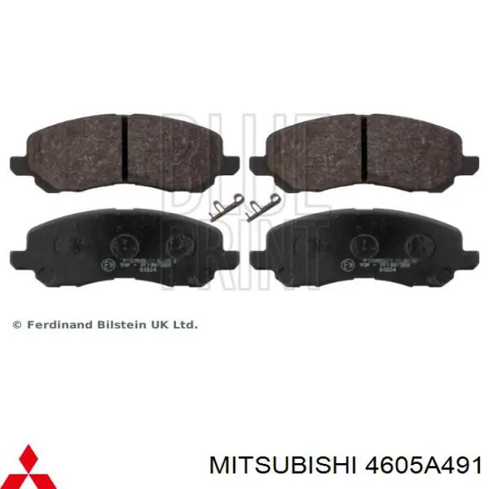 Колодки тормозные передние дисковые MITSUBISHI 4605A491