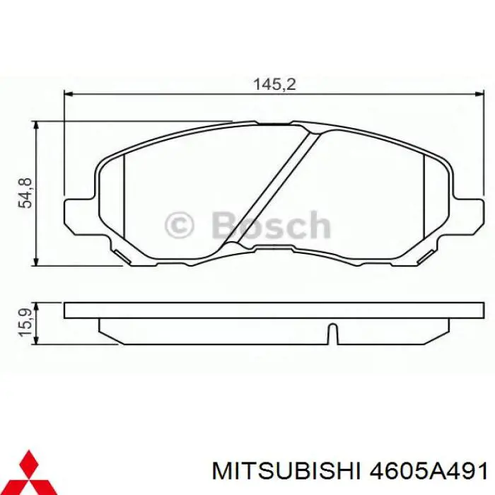 Колодки Mitsubishi 4605A491 цена, от 36.04 USD