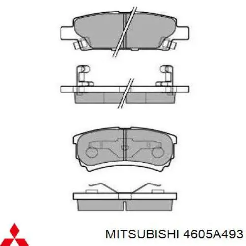 4605A493 Mitsubishi Колодки тормозные дисковые комплект