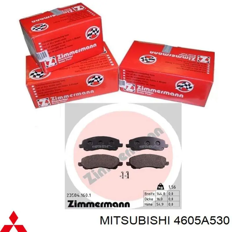 Купить 4605A530 Mitsubishi Колодки тормозные