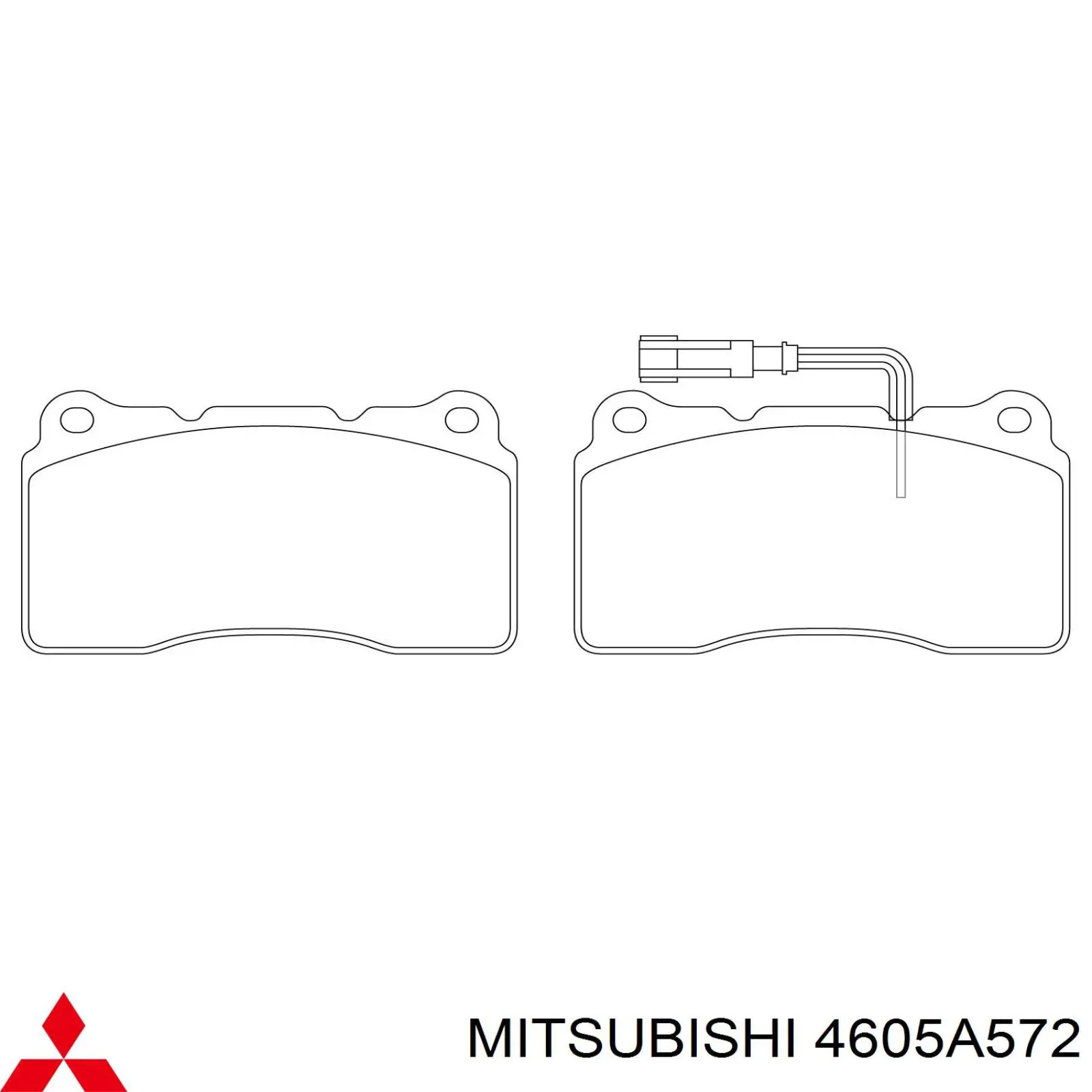 Купить 4605A572 Mitsubishi Колодки тормозные