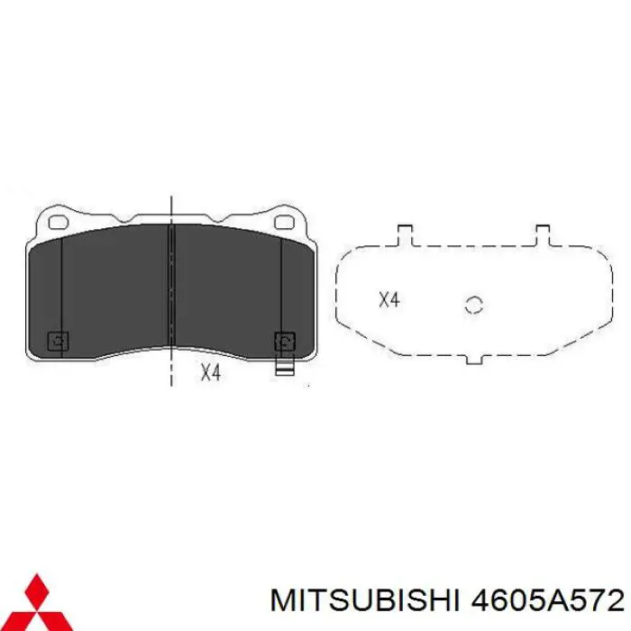 4605A572 Mitsubishi Колодки передние