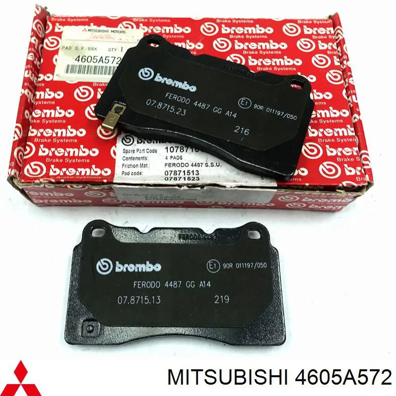 4605A572 Mitsubishi колодки тормозные передние дисковые