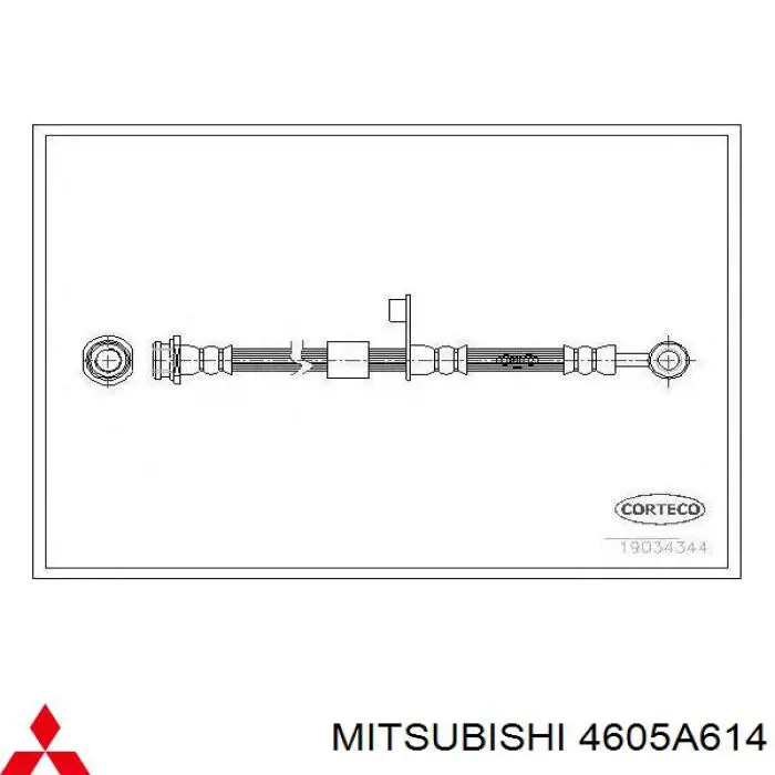 Шланг тормозной передний 4605A614 Mitsubishi