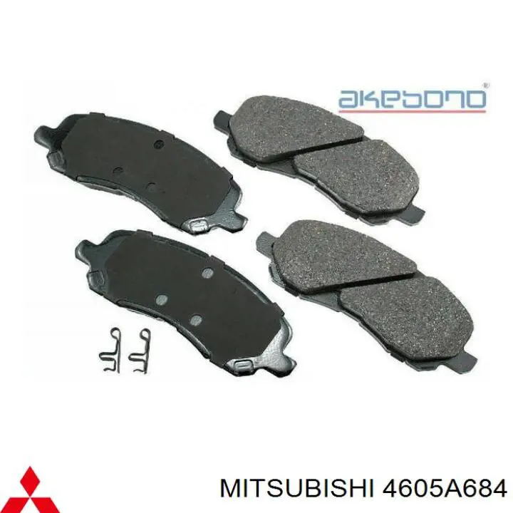 Колодки тормозные передние дисковые MITSUBISHI 4605A684