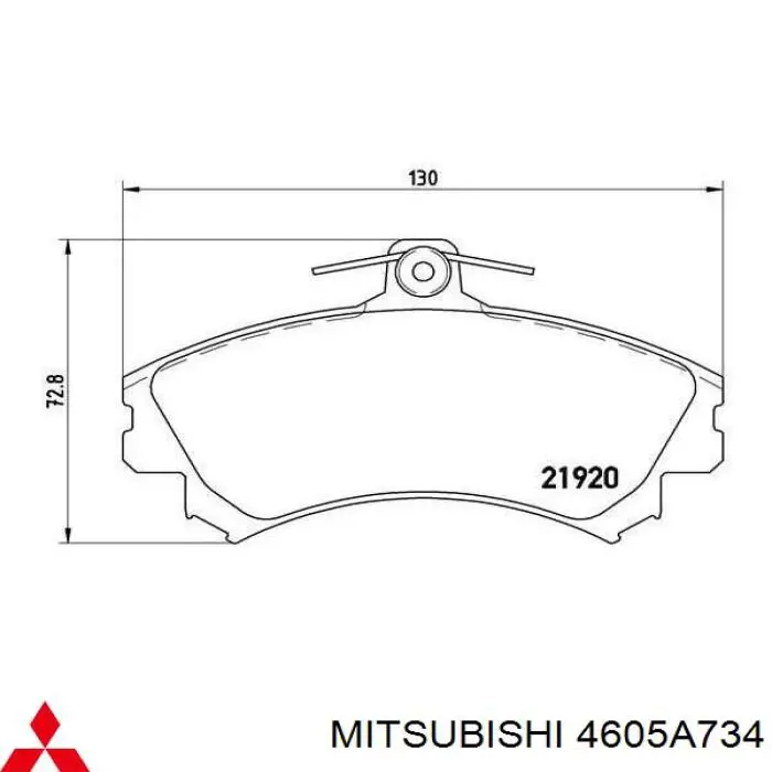 Передние тормозные колодки 4605A734 Mitsubishi