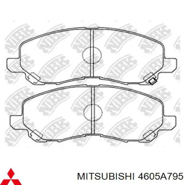 4605A795 Mitsubishi sapatas do freio dianteiras de disco