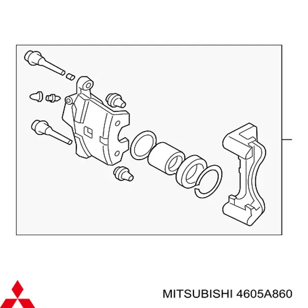 4605A860 Mitsubishi суппорт тормозной передний правый
