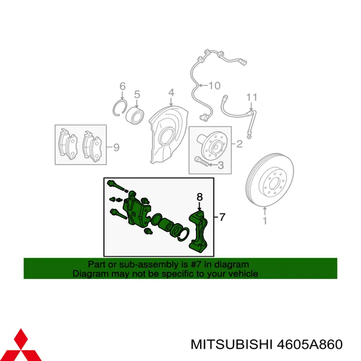 Тормозной суппорт Mitsubishi 4605A860 цена, от 14.27 USD