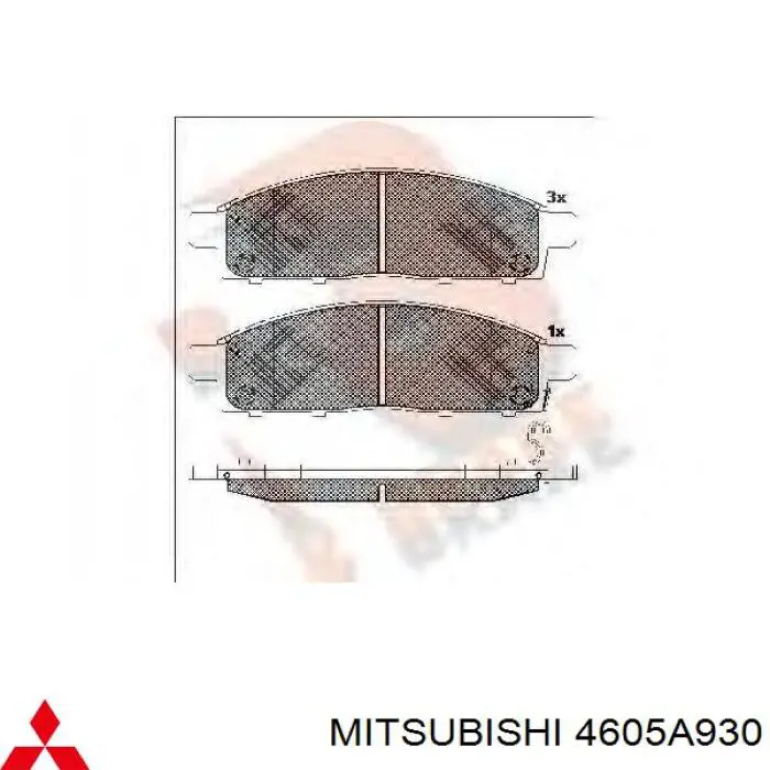 Передние тормозные колодки 4605A930 Mitsubishi