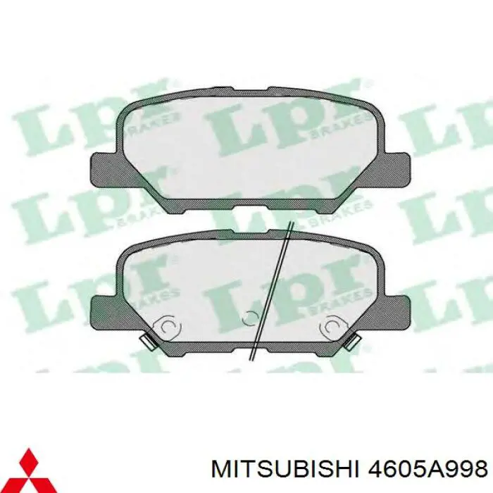 Колодки дисковые  Mitsubishi 4605A998 цена, от 18.08 USD