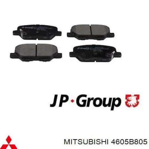 Купить 4605B805 Mitsubishi Колодки тормозные задние, дисковые