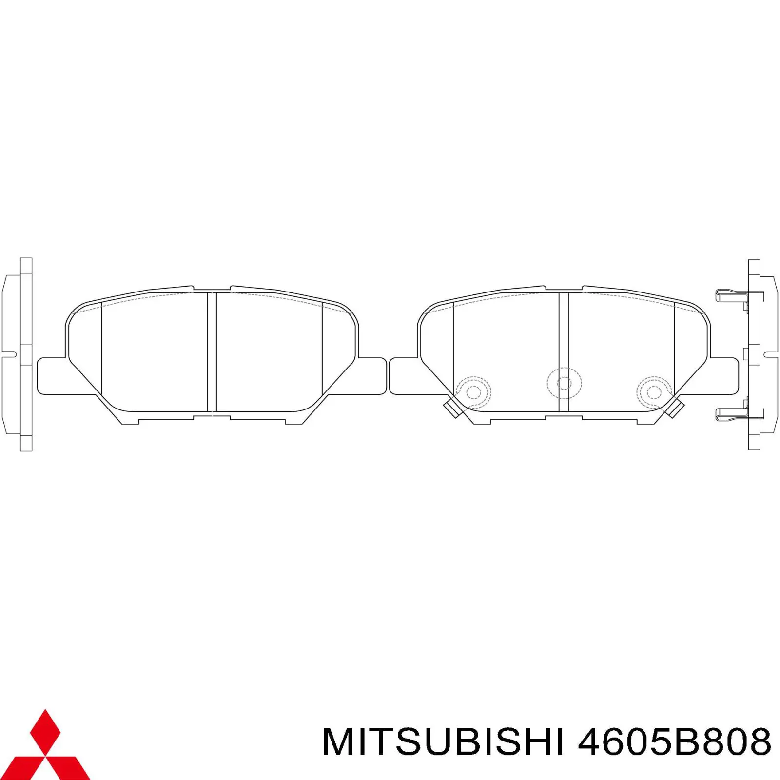 Задние дисковые колодки Mitsubishi 4605B808