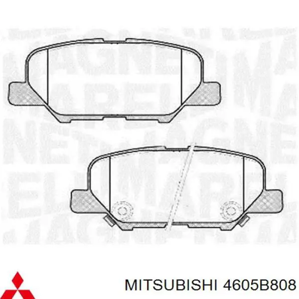 Купить 4605B808 Mitsubishi Колодки тормозные задние, дисковые